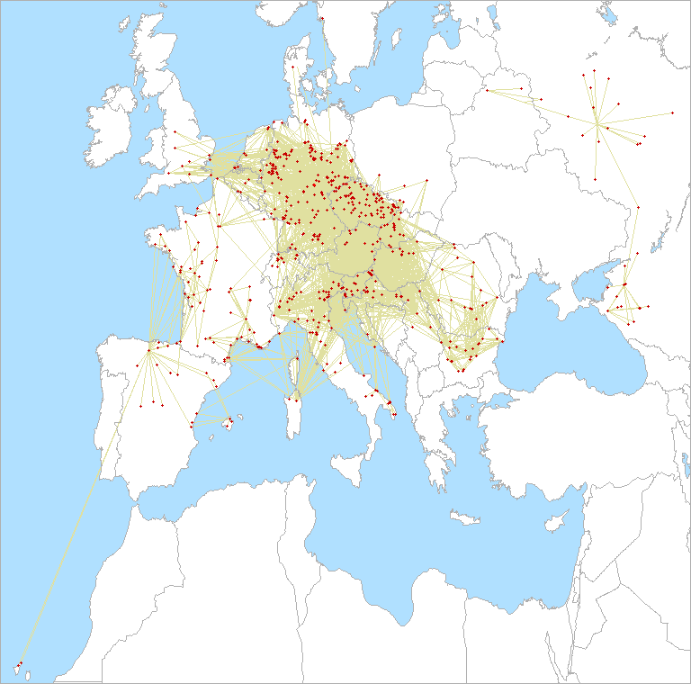 QSO map for 1.3 GHz