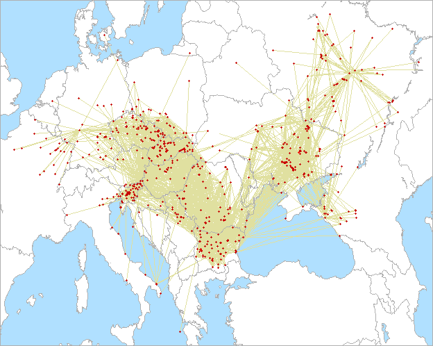 QSO map for 144 MHz