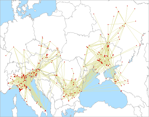 QSO map for 432 MHz