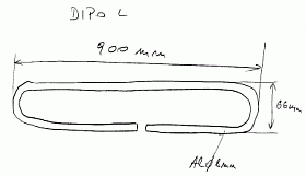 Obr.4 - rozměry skládaného dipólu
