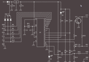 Schéma zapojenia modemu s PIC.
