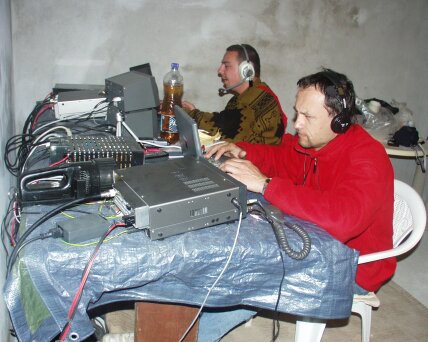 Ruda OK1TNM a Rosťa OK1DXF v akci