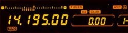 Detail of the display with bar graph, on which the measured parameters are displayed