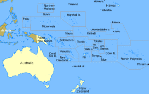 Mapa Oceánie