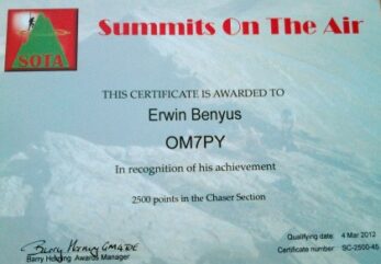 SOTA diplomy OM7PY