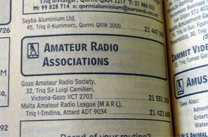 Kontaktné údaje rádioamatérskej asociácie na Malte