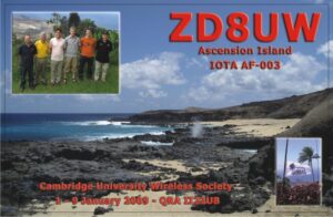 ZD8UW QSL lístok