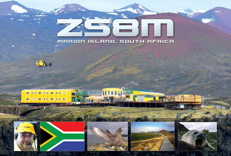 Blacklisted ZS8M ZS8M predná strana QSL lístka
