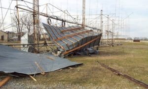 Zničená EME anténa RN6BN