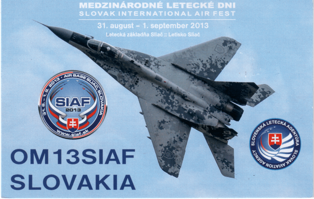 OM13SIAF QSL lístok