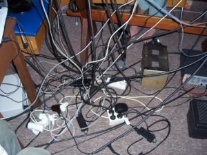 A wireless connection requires a lot of cables