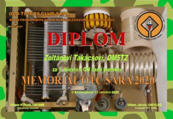 Vyhodnotenie Memoriálu OTC SARA CW 2020