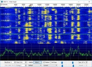 Spektrum a vodopád vo WSJT-X