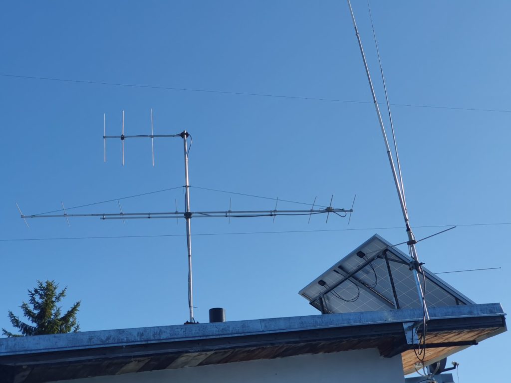 KV vertikál na yagi antény na 144 MHz