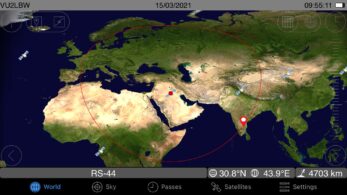F4DXV – VU2LBW na RS-44 satelite
