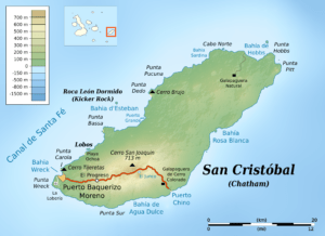 San Cristobal toposferická mapa