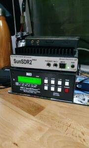 SunSDR2 radio and MFJ antenna tuner