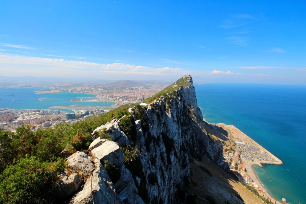 Dominantná vápencová skala Gibraltáru