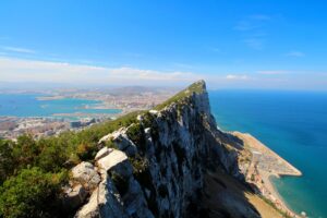 Dominantná vápencová skala Gibraltáru