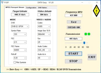 DATV-Easy pre Windows F1EJP