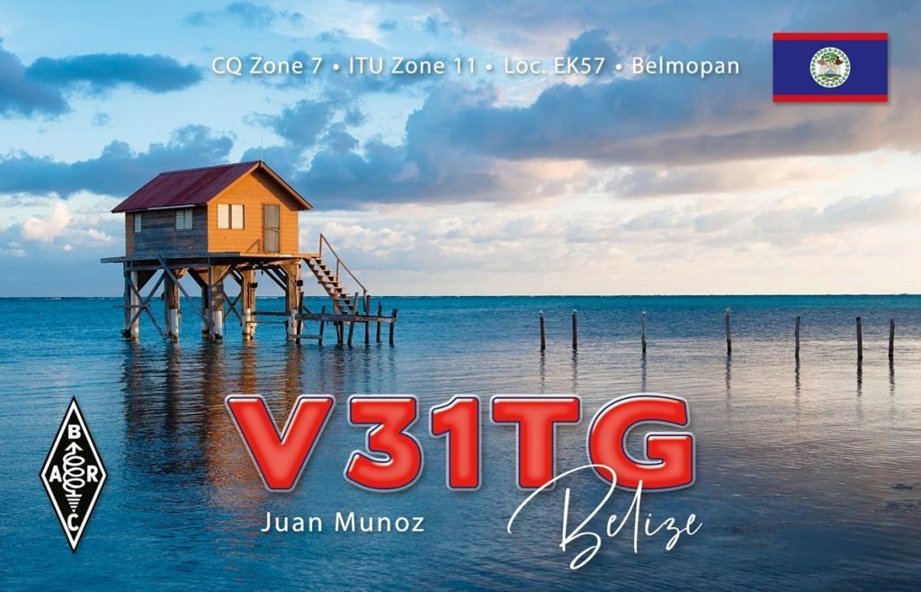 V31TG QSL lístok