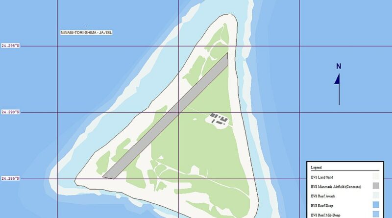 Mapa ostrova Minami Torishima