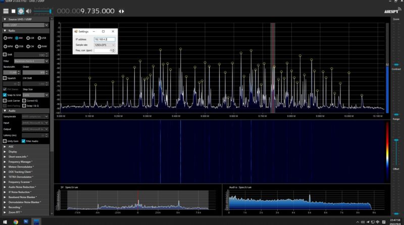 Spektrum KV signálov v SDR#