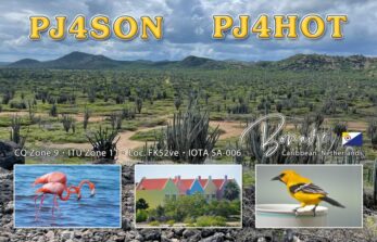 PJ4SON a PJ4HOT QSL lístky