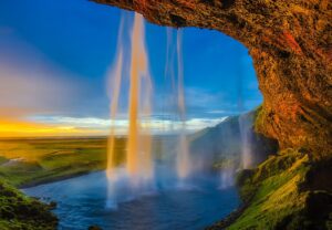 Vodopád Skógafoss na Islande