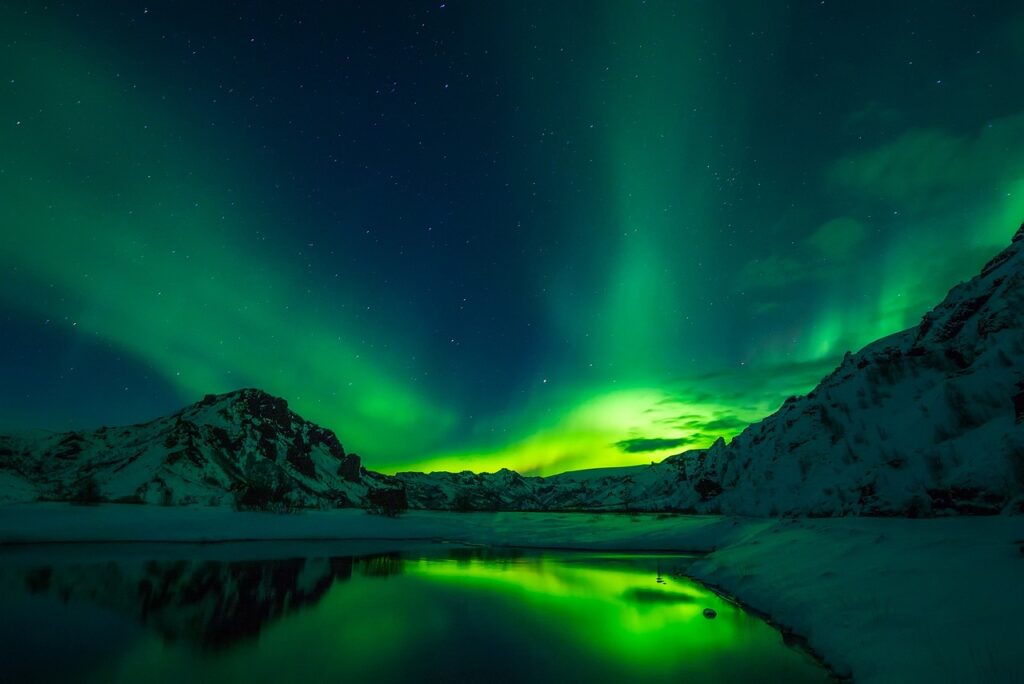 Aurora borealis na Islande