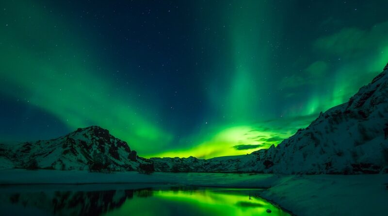 Aurora borealis na Islande