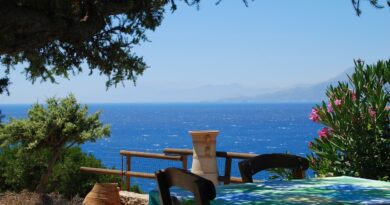 Výhľad na more z ostrova Kréta