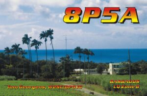 8P5A QSL lístok