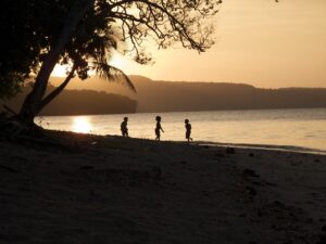 Západ slnka na Vanuatu