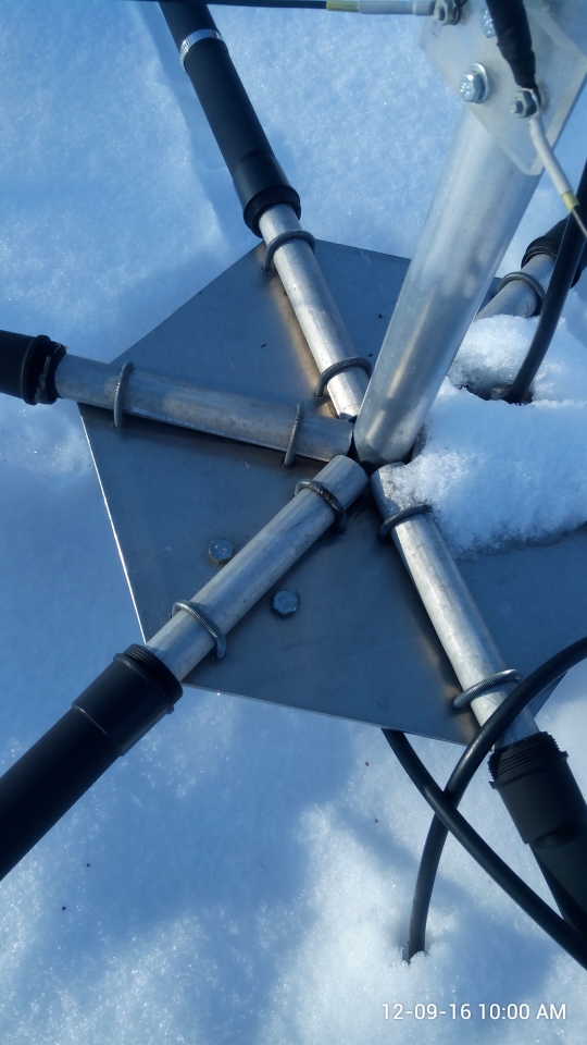 Zentrum der Hexbeam-Antenne