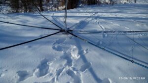 Hexbeam anténa na snehu