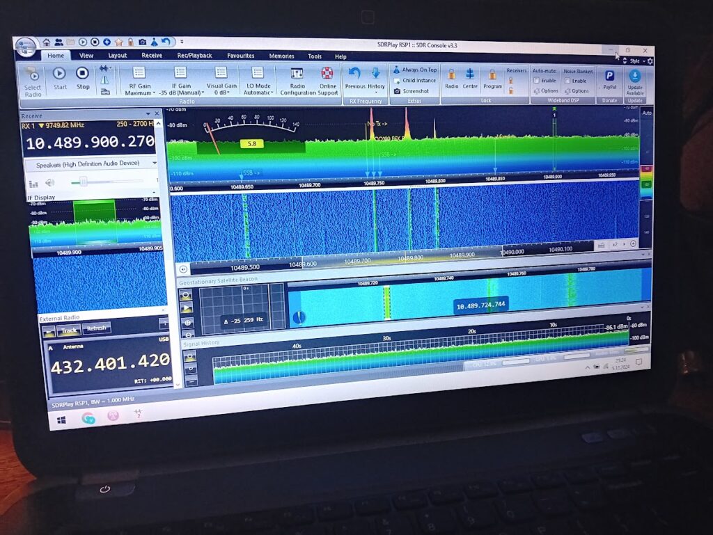 SDR Console na QO-100 satelite