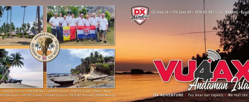 VU4AX QSL lístok - predná strana