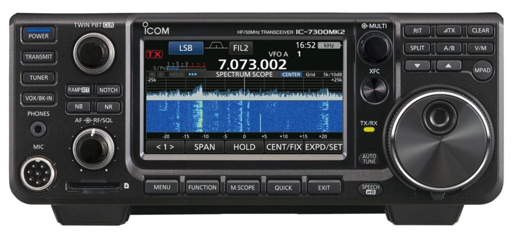 Icom IC-7300 MK2 predný panel