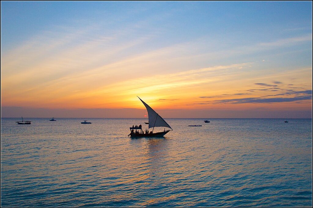 Západ slnka na Zanzibare, aký môže vidieť 5H1UM
