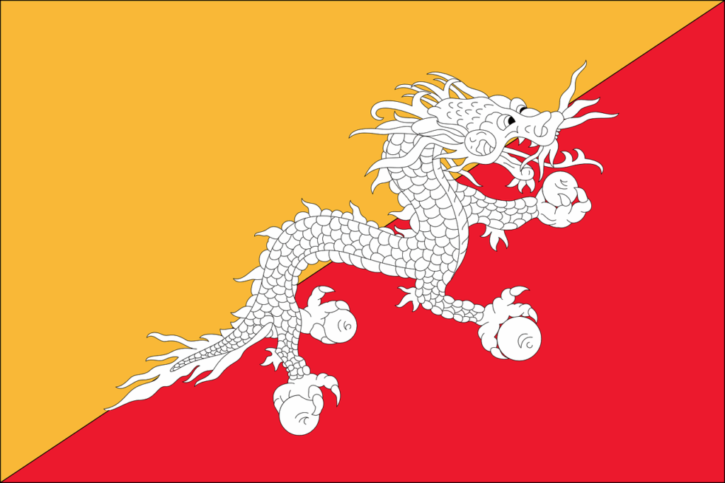 Bhután - vlajka