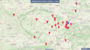Zobrazenie spojení na mape v MOONlog-u