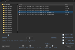 FT991(A) Link nahrávanie prijatých staníc: