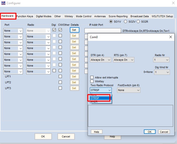 Aktivácia OTRSP v N1MM+