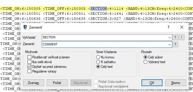 Zámena názvu políčka cez program PSPad