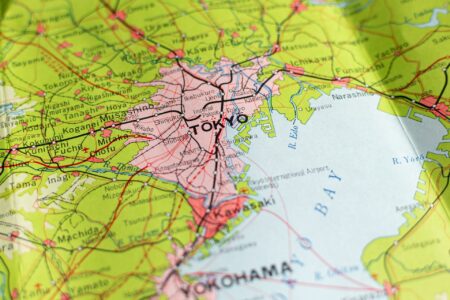 Tokio na mape
