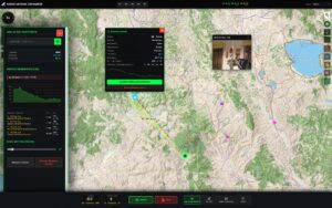 Mapa & Radar + LOS & Terén v Antenna Commander