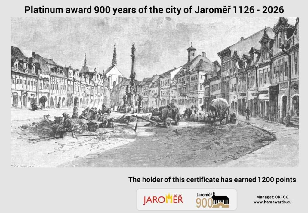 Dyplom Platynowy 900 Lat Miasta Jaroměr