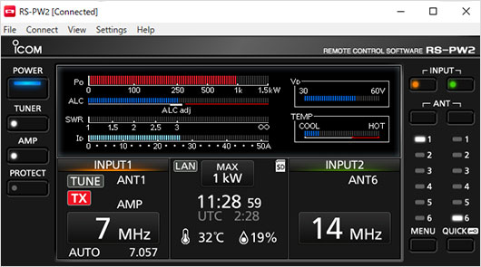 Icom RS-PW2 s multifunkčným meračom