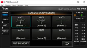 Prepínanie antén cez Icom RS-PW2